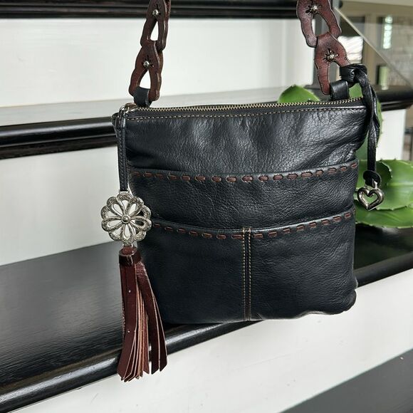 Brighton Soft Leather Crossbody Shoulder Bag purse Adjustable Strap Versatile - Picture 1 of 13
